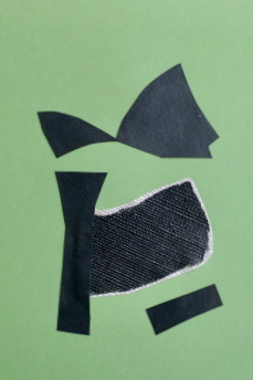 ACRYLIC PAINT AND COLLAGE ON MI-TEINTES PAPER